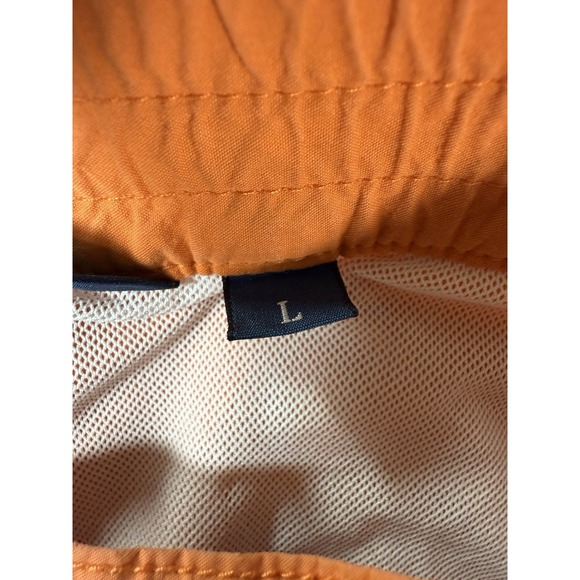 Polo Ralph Lauren Swim Trunks Mens Large Orange Embroidered Sharks AOP Vintage - Picture 11 of 13
